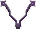 AROZZI ALZARE NEO DUO Purple/ stolní držák pro 2 monitory/ plynový píst/ kovový/ fialový Držák, VESA, stolní, pro 2 monitory, náklon -90°, otácení 180°, rotace 360°, nosnost 18kg (9kg/monitor), fialový