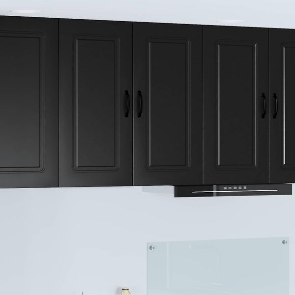 vidaXL Dvierka na umývačku Kalmar Čierna 80 x 31 x 80 cm