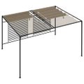vidaXL Altánok so zaťahovacou strieškou 3x4x2,3 m sivohnedý 180 g/m²