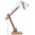 vidaXL Industriálna stropová lampa strieborná okrúhla 58x18x90 cm E27