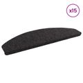 vidaXL Samolepiace schodové rohože 15 ks 80 x 28 x 3,5 cm Čierna