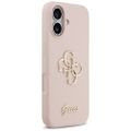 Puzdro Guess Silicone Big 4G Script pre iPhone 17 ružové