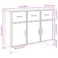 vidaXL Komoda čierna 97x32,5x74,5 cm kompozitné drevo