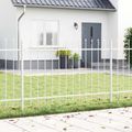 vidaXL Záhradný plot WOERDEN 5 ks 8,5 x 0,8 m Práškovaná oceľ Biela