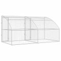 vidaXL Psí kennel 2 ks Strieborná 4 x 2 x 2 m Pozinkovaná oceľ
