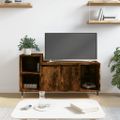 vidaXL TV skrinka dymový dub 100x35x55 cm spracované drevo