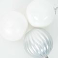 vidaXL Vianočná guľa sada XL 15 ks Biela Ø 10 cm Plast