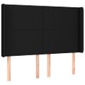 vidaXL Posteľ boxsping s matracom a LED čierna 140x200 cm látka