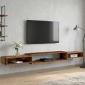 vidaXL Nástenný TV kabinet Nástenná montáž Staré drevo