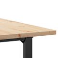 vidaXL Jedálenský stolík v tvare O 80x80x75,5 cm borovica a oceľ