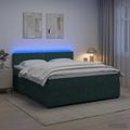 vidaXL Posteľ boxspring s matracom Tmavozelená 140 x 200 cm Zamat
