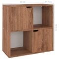 vidaXL Knižnica, hnedý dub 60x27,5x59,5 cm, kompozitné drevo
