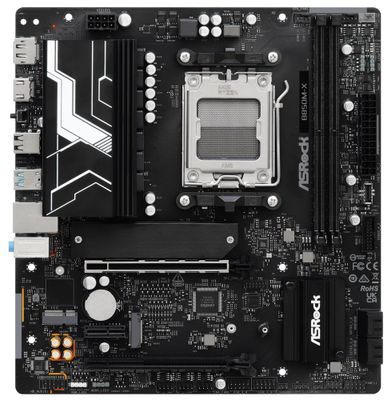 ASRock B850M-X / AMD B850 / AM5 / 2x DDR5 DIMM / 2x M.2 / HDMI / DP / USB-C / mATX Základná doska, AMD B850, AM5, 2× DDR5 DIMM (max. 128GB), 2× M.2, HDMI, DisplayPort, USB-C, mATX
