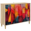 vidaXL Servírovacia skriňa HEESCH Sonoma 102 x 33 x 75 cm
