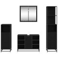 vidaXL Sada kúpeľňového nábytku 4 ks Čierny dub 80 x 33 x 60 cm