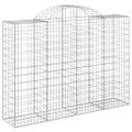 vidaXL Oblúkové gabionové koše 25 ks 200x50x140/160 cm pozink. železo