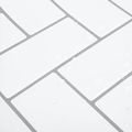 vidaXL Dlaždica herringbone 10 ks Biela šedá 30 x 30 cm