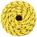 vidaXL Lodné lano žlté 12 mm 50 m polypropylén