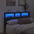 vidaXL Skrinka na čelo postele s LED čierna 160x17x102 cm