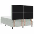 vidaXL Posteľ s pružinovým rámom Svetlosivá 140 x 200 cm Zamat