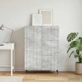 vidaXL Servírovacia skriňa Betónovo sivá 66 x 34,5 x 91,5 cm