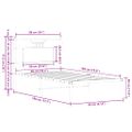 vidaXL Posteľný rám bez matraca dymový dub 90x190 cm kompozitné drevo