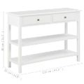 vidaXL Komoda z drevotriesky biela 110x35x80 cm
