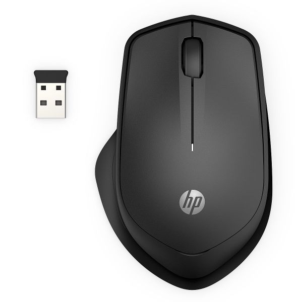 HP 285 Silent Wireless Mouse/Kancelárska/Optická/Pre pravákov/1 200 DPI/Bezdrôtová USB/Čierna