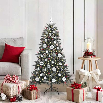 vidaXL Umelý vianočný stromček Zelená 120 cm PVC, plast a oceľ