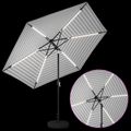 vidaXL Záhradný slnečník s LED svetlami a základňou 300 x 300 cm