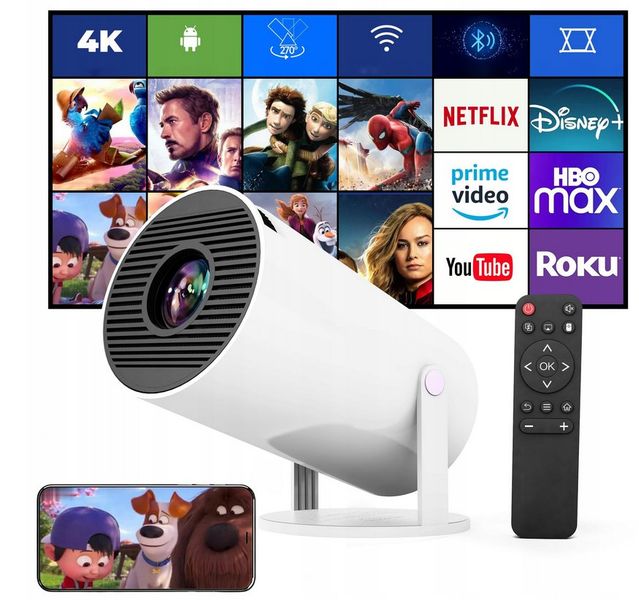 Wi-Fi Smart 4K projektor s Bluetooth reproduktorem Openbox PRO300, Android 11, Netflix Wi-Fi Smart 4K projektor s Bluetooth reproduktorem Openbox PRO300, Android 11, Netflix