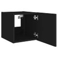 vidaXL TV nástenné skrinky s LED svetlami 2 ks čierne 30,5x35x30 cm
