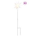 vidaXL Vianočné svetlá s hrotmi 3 ks LED skladacie biele 57 cm