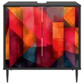 vidaXL Kúpeľňová skriňa HEESCH Čierny dub 60 x 40 x 61 cm