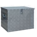 vidaXL Hliníková bednička 610x430x455 mm strieborná