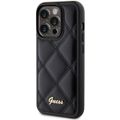 Puzdro Guess pre iPhone 15 Pro 6,1" GUHCP15LPSQSQSK čierne HC PU Quilted Metal Logo