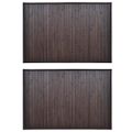 vidaXL Bambusová predložka do kúpeľne 2 ks 60x90 cm tmavohnedá