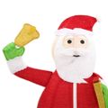 vidaXL Dekoratívny vianočný Santa Claus s LED, luxusná látka 180 cm