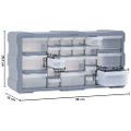 vidaXL Organizér s 22 zásuvkami 49x16x25,5 cm