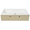 vidaXL Umývadlo s otvorom na batériu, keramika, biele 60,5x42,5x14,5cm