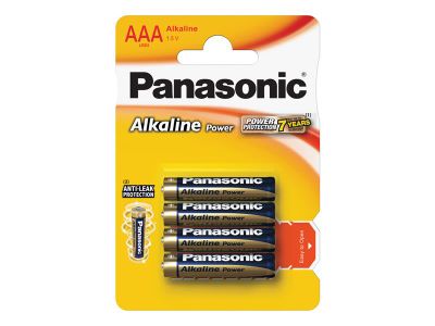 Batéria AAA (R03) alkalická PANASONIC Alkaline Power 4ks / blister