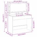 vidaXL Toaletný stolík Dymová dub 100 x 41 x 135 cm Kompozitné drevo