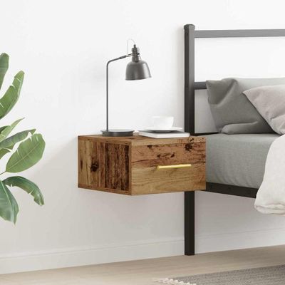 vidaXL Nočný stolík Staré drevo 35 x 35 x 20 cm Kompozitné drevo