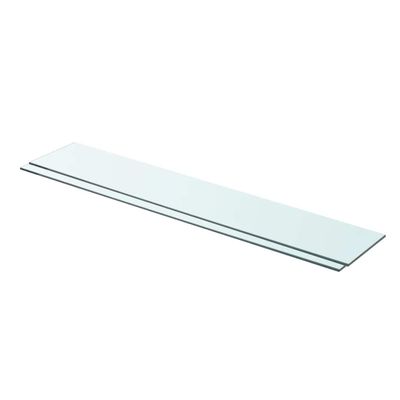 vidaXL Poličky 2 ks panel z priehľadného skla 90x15 cm