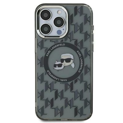 Puzdro Karl Lagerfeld pre iPhone 16 Pro Max 6,9" KLHMP16XHMCKMHK black Hard IML Monogram Karl&Choupette Head MagSafe