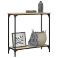 vidaXL Konzolový stolík, dub sonoma, 75x30,5x75 cm, imitácia dreva