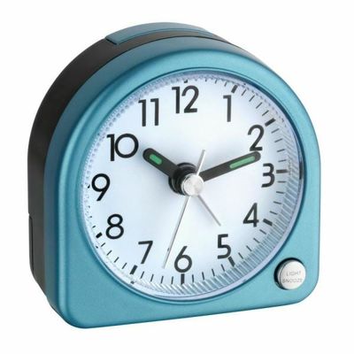 60.1020.06 TFA Analógový budík s podsvietením, modrá metalíza