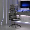 vidaXL Herná stolička čierna a maskáčová umelá koža