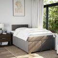 vidaXL Boxspring posteľ s matracom sivohnedá 120x190 cm látka