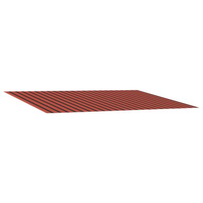 vidaXL Náhradná látka na markízu Oranžová a hnedá 350 x 250 cm